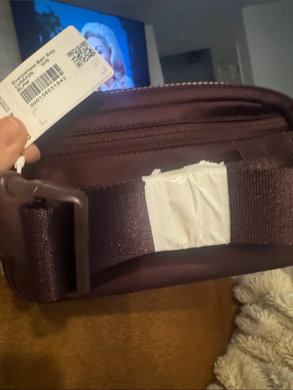 lululemon crossbody black plum NWT with silver
